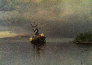 Albert Bierstadt Wreck of the Ancon in Loring Bay, Alaska Norge oil painting reproduction